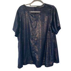 Lane Bryant navy blue sparkly size 20 blouse